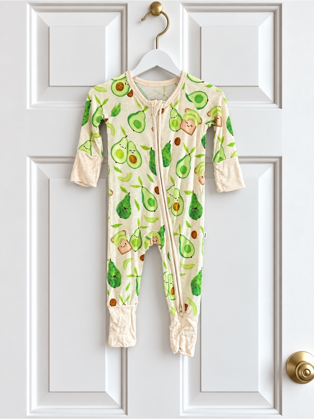 Little Sleepies Newborn Avocado Toast Bamboo Zippy Sleeper Pajamas